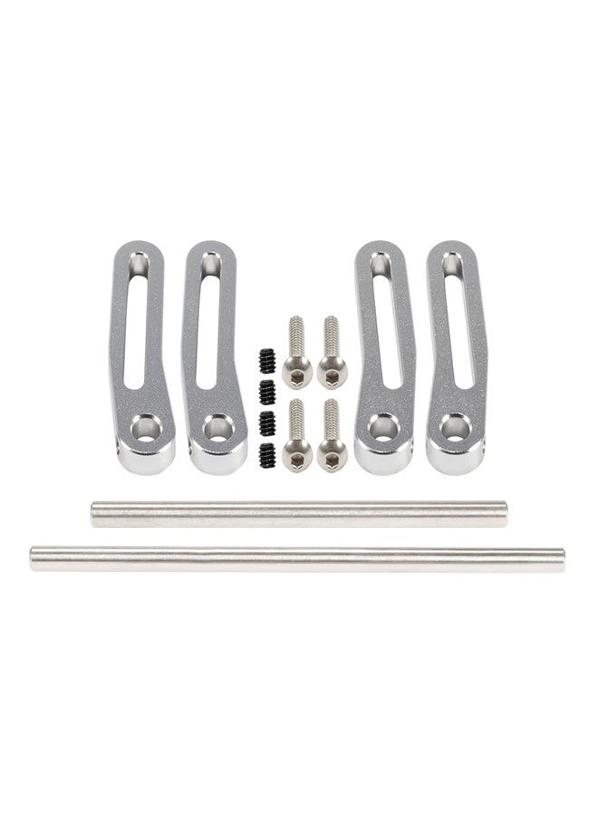 VNUHV Aluminum Adjustable Front Rear Modular Bumper Mount Set for 1/10 RC Crawler Chassis LCG Rigs Comp Builds TRX4 SCX10 Gspeed Power Wagon Cliffhanger Body (Silver) - Image 1